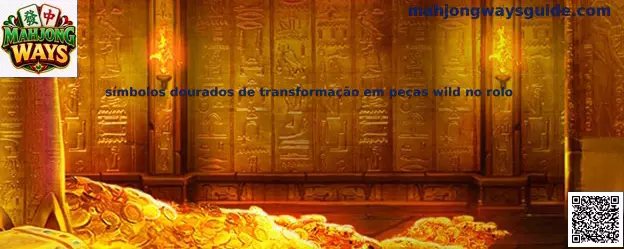 Símbolos dorados de transformación en piezas wild en Mahjong Ways