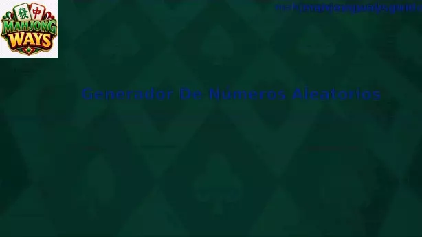 Generador De Números Aleatorios Mahjong Ways
